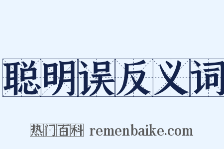 聪明误反义词是什么意思的图片